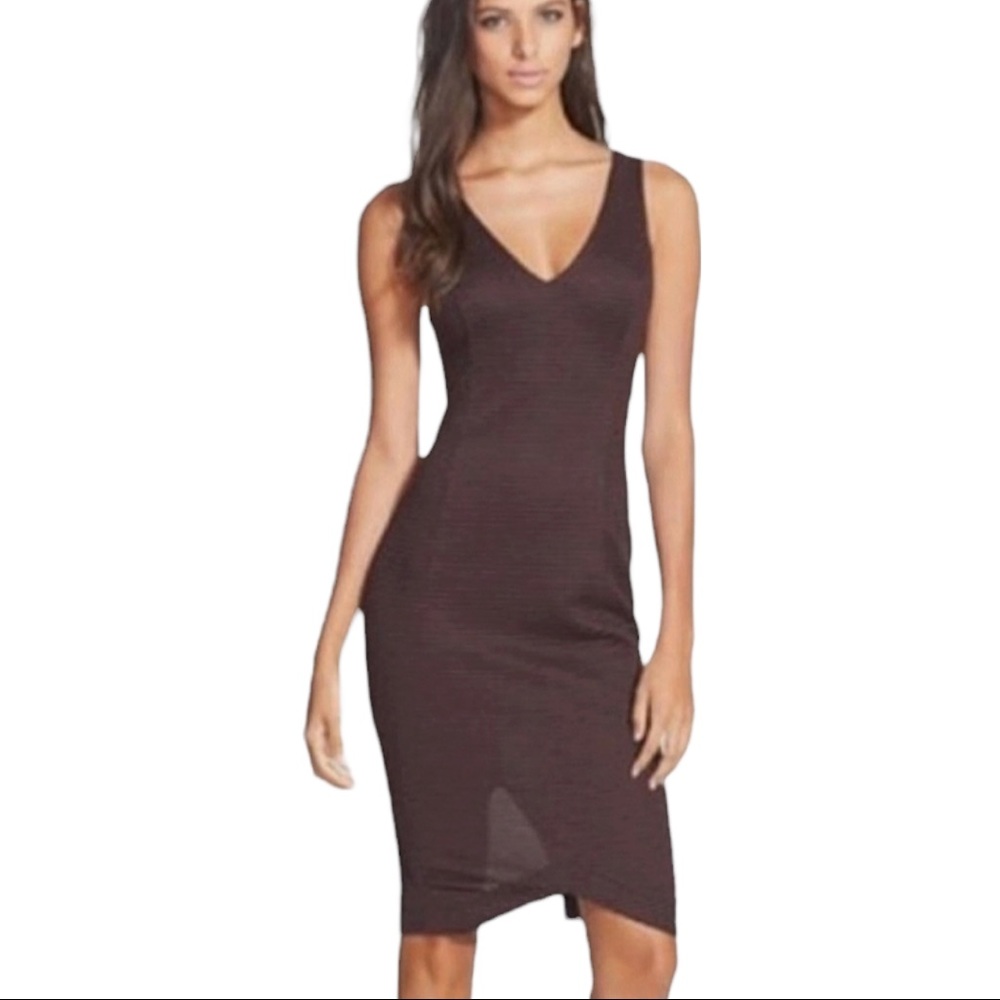 ASTR THE LABEL | Striped Sleeveless Ribbed Bodycon Dress